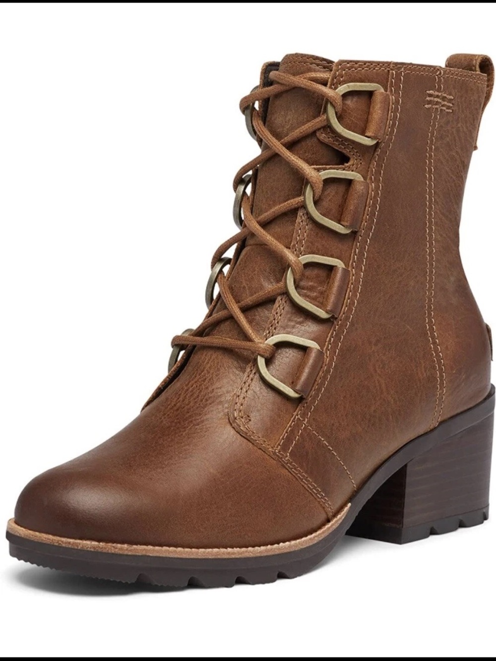 Sorel Cate Lace-Up Block Heel Ankle Boot
